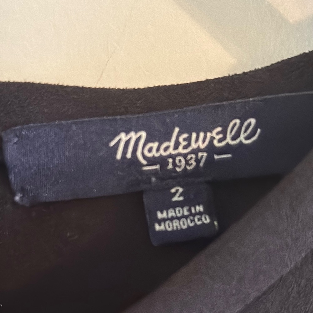Madewell Black A-Line Mini Dress with Raglan Sleeves - Picture 3 of 10
